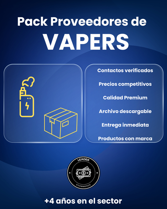 Pack Proveedores De Vapers